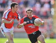 29 June 2008; Ronan Murtagh, Down, in action against Brendan Donaghy, Armagh. GAA Football Ulster Senior Championship Semi-Final, Down v Armagh, St Tighearnach's Park, Clones, Co. Monaghan. Picture credit: David Maher / SPORTSFILE