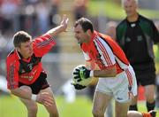 29 June 2008; Steven McDonnell, Armagh, in action against Luke Howard, Down. GAA Football Ulster Senior Championship Semi-Final, Down v Armagh, St Tighearnach's Park, Clones, Co. Monaghan. Picture credit: David Maher / SPORTSFILE