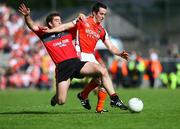 29 June 2008; Stephen Kernan, Armagh, in action against James Colgan, Down. GAA Football Ulster Senior Championship Semi-Final, Down v Armagh, St Tighearnach's Park, Clones, Co. Monaghan. Picture credit: Oliver McVeigh / SPORTSFILE