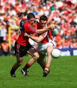 29 June 2008; Aidan Carr, Down, in action against Charlie Vernon, Armagh. GAA Football Ulster Senior Championship Semi-Final, Down v Armagh, St Tighearnach's Park, Clones, Co. Monaghan. Picture credit: Oliver McVeigh / SPORTSFILE