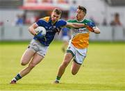 16 May 2015; Ronan McEntire, Longford, in action against Joseph O'Connor, Offaly. Leinster GAA Football Senior Championship, Round 1, Offaly v Longford, O'Connor Park, Tullamore, Co. Offaly. Picture credit: Ray McManus / SPORTSFILE