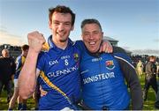 16 May 2015; Longford's Barry Gilleran celebrates with his manager Jack Sheedy after the game. Leinster GAA Football Senior Championship, Round 1, Offaly v Longford, O'Connor Park, Tullamore, Co. Offaly. Picture credit: Ray McManus / SPORTSFILE