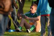 16 May 2015; Offaly's Anton Sullivan signs an autograph for a supporter after the game. Leinster GAA Football Senior Championship, Round 1, Offaly v Longford, O'Connor Park, Tullamore, Co. Offaly. Picture credit: Ray McManus / SPORTSFILE