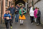 17 May 2015; Donegal supporter Christy Murray, from Raphoe, Co. Donegal, arrives at MacCumhaill Park ahead of the game. Ulster GAA Football Senior Championship, Preliminary Round, Donegal v Tyrone. MacCumhaill Park, Ballybofey, Co. Donegal. Picture credit: Stephen McCarthy / SPORTSFILE