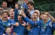 17 May 2015; Crumlin United players celebrate with the cup. FAI Umbro Intermediate Cup Final, Tolka Rovers v Crumlin United. Aviva Stadium, Lansdowne Road, Dublin. Picture credit: David Maher / SPORTSFILE