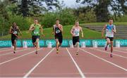 17 May 2015; General view of the action during the Mens 200m, Heat 1. 2015 GloHealth AAI Games. Morton Stadium, Santry. Picture credit: Sam Barnes / SPORTSFILE