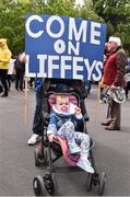 17 May 2015;  Liffey Wanderers supporter Emily Fox, aged 16 months, before the start of the game. FAI Junior Cup Final, in association with Umbro and Aviva, Liffey Wanderers v Sheriff YC. Aviva Stadium, Lansdowne Road, Dublin. Picture credit: David Maher / SPORTSFILE