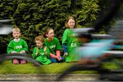 17 May 2015; Pictured watching the race are, from left, Cillian Moran, aged 6, Fionn Moran, aged 4, Megan Redmond and Sarah Shepard, both aged 10, all from   Clonegal, Co. Carlow, during Stage 1 of the 2015 An Post Rás. Dunboyne - Carlow. Photo by Sportsfile