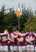 17 May 2015; The Westmeath team during the National Anthem. Leinster GAA Football Senior Championship, Round 1, Louth v Westmeath. County Grounds, Drogheda, Co, Louth. Picture credit: Ramsey Cardy / SPORTSFILE