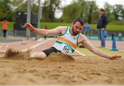 17 May 2015; Conor Daly, St Abbans AC, Co. Laois, in action during the Mens Triple Jump. 2015 GloHealth AAI Games. Morton Stadium, Santry. Picture credit: Sam Barnes / SPORTSFILE