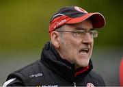17 May 2015; Mickey Harte, Tyrone manager, in the closing minutes. Ulster GAA Football Senior Championship, Preliminary Round, Donegal v Tyrone. MacCumhaill Park, Ballybofey, Co. Donegal. Picture credit: Oliver McVeigh / SPORTSFILE