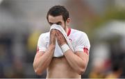 17 May 2015; A dejected Ronan McNamee, Tyrone, following his side's defeat. Ulster GAA Football Senior Championship, Preliminary Round, Donegal v Tyrone. MacCumhaill Park, Ballybofey, Co. Donegal. Picture credit: Stephen McCarthy / SPORTSFILE