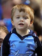 29 June 2008; A young Dublin supporter watches the game. GAA Football Leinster Senior Championship Semi-Final, Dublin v Westmeath, Croke Park, Dublin. Picture credit: Ray McManus / SPORTSFILE