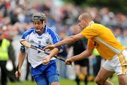 5 July 2008; Paul Flynn, Waterford, in action against Johnny Campbell, Antrim. GAA Hurling All-Ireland Senior Championship Qualifier - Round 2, Waterford v Antrim, Walsh Park, Waterford. Picture credit: Matt Browne / SPORTSFILE