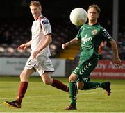 18 May 2015; Paul Sinnott, Galway United, in action against Marc Griffin, Bohemians. EA Sports Cup, Quarter-Final, Galway United v Bohemians. Eamonn Deasy Park, Galway. Picture credit: David Maher / SPORTSFILE