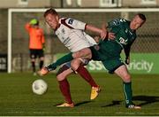 18 May 2015; Lorcan Fitzgerald, Bohemians, in action against Ryan Connolly, Galway United. EA Sports Cup, Quarter-Final, Galway United v Bohemians. Eamonn Deasy Park, Galway. Picture credit: David Maher / SPORTSFILE