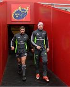19 May 2015; Munster's Duncan Casey, left, and Johne Murphy make their way out for squad training. Thomond Park, Limerick. Picture credit: Diarmuid Greene / SPORTSFILE