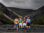 19 May 2015; U-21 hurling stars, from left, Shane O'Donnell, Clare, Cian Lynch, Limerick, Conor McDonald, Wexford, and Cian O'Callaghan, Dublin, pictured at the launch of the 2015 Bord Gáis Energy GAA Hurling U-21 All-Ireland Championship at Glendalough, Co. Wicklow. The Championship gets started on May 27th with three quarter finals down for decision in the Leinster Championship. For all the latest Championship news, fixtures and results visit www.BGEu21.ie. Bord Gais Energy U21 Launch. Glendalough, Co. Wicklow. Picture credit: Stephen McCarthy / SPORTSFILE