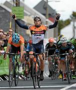 19 May 2015; Matteo Malucelli, Team IDEA-CONAD, celebrates after winning Stage 3 of the 2015 An Post Rás. Tipperary - Bearna. Photo by Sportsfile