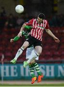 19 May 2015; Cillian Morrison, Derry City, in action against Gary McCabe, Shamrock Rovers. EA Sports Cup Quarter-Final, Derry City v Shamrock Rovers, The Brandywell, Derry. Picture credit: Oliver McVeigh / SPORTSFILE