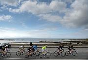 20 May 2015; A general view of the peloton as it leaves Bearna during Stage 4 of the 2015 An Post Rás. Bearna - Newport. Photo by Sportsfile