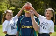 20 May 2015; Henry Shefflin pictured with Hannah Mahony, left, and Rebecca Moriarty, at the Centra’s ‘Champions of Healthy Living’ hurling launch at Dublin’s Herbert Park today as Centra launched its brand new GAA endorsed product range and its new community event summer tour which will spread Centra’s healthy living message across Ireland. Hurling champions will travel the length and breadth of the country to give healthy eating and training tips to the next generation of hurling stars – to find out more details log on to www.centra.ie. Picture credit: Brendan Moran / SPORTSFILE