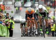 20 May 2015; Aidis Kruopis, An Post Chain Reaction, on the way to winning Stage 4 of the 2015 An Post Rás. Bearna - Newport. Photo by Sportsfile