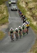 20 May 2015; Joshua Edmondson. An Post Chain Reaction is followed by team-mates, from left, Aaron Gate, evenual stage 4 winner Aidis Kruopis, and Conor Dunne, during Stage 4 of the 2015 An Post Rás. Bearna - Newport. Photo by Sportsfile