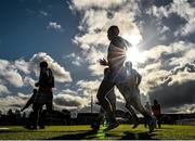 16 May 2015; The Offaly team make their way to the team photograph. Leinster GAA Football Senior Championship, Round 1, Offaly v Longford, O'Connor Park, Tullamore, Co. Offaly. Picture credit: Ray McManus / SPORTSFILE