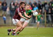 17 May 2015; Paul Conroy, Galway, in action against Niall Woods, Leitrim. Connacht GAA Football Senior Championship, Quarter-Final, Leitrim v Galway. Páirc Sean Mac Diarmada, Carrick-on-Shannon, Co. Leitrim. Picture credit: Ray Ryan / SPORTSFILE