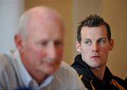 30 June 2008; Kilkenny's Jackie Tyrrell, alongside manager Brian Cody, during a press conference ahead of the GAA Hurling Leinster Senior Final on Sunday next. Talbot Hotel, Carlow. Picture credit: Brendan Moran / SPORTSFILE