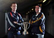 1 July 2008; Cork's Nicholas Murphy, left, and Kerry's Bryan Sheehan at a photocall ahead of the GAA Football Munster Senior Final on Sunday next. Pairc Ui Chaoimh, Cork. Picture credit: Brendan Moran / SPORTSFILE