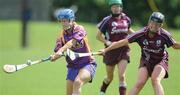 5 July 2008; Bridget Curran, Wexford, in action against Sinead Cahalan, Galway. Gala All-Ireland Senior Campionship, Galway v Wexford, Kilimor, Co. Galway. Picture credit: Ray Ryan / SPORTSFILE