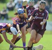 5 July 2008; Jessica Gill, Galway, in action against  Aoife O'Connor, Wexford. Gala All-Ireland Senior Campionship, Galway v Wexford, Kilimor, Co. Galway. Picture credit: Ray Ryan / SPORTSFILE