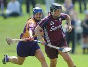 5 July 2008; Jessica Gill, Galway, in action against  Aoife O'Connor, Wexford. Gala All-Ireland Senior Campionship, Galway v Wexford, Kilimor, Co. Galway. Picture credit: Ray Ryan / SPORTSFILE