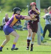 5 July 2008; Catriona Corrnican, Galway, in action against Catherine O'Loughlin, Wexford. Gala All-Ireland Senior Campionship, Galway v Wexford, Kilimor, Co. Galway. Picture credit: Ray Ryan / SPORTSFILE