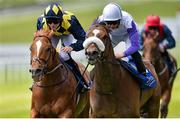 24 May 2015; Master Speaker, right, with Ryan Moore up, ahead of In Salutem, left, with Sean Corby up, on their way to winning the K Club Hotel, Spa & Ryder Cup Venue Handicap. Curragh Racecourse, The Curragh, Co. Kildare. Picture credit: Cody Glenn / SPORTSFILE