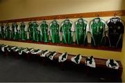 24 May 2015; A general view of London jerseys in the dressing room before the game.Connacht GAA Football Senior Championship Quarter-Final, London v Roscommon. Páirc Smárgaid, Ruislip, London, England. Picture credit: Piaras Ó Mídheach / SPORTSFILE