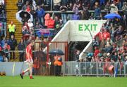 6 July 2008; Nicholas Murphy, Cork, leaves the pitch after being sent off by referee Derek Fahy. GAA Football Munster Senior Championship Final, Kerry v Cork, Pairc Ui Chaoimh, Cork. Picture credit: Stephen McCarthy / SPORTSFILE