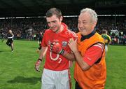 6 July 2008; Cork's Donncha O'Connor and selector Jer O'Sullivan celebrate after the final whistle. GAA Football Munster Senior Championship Final, Kerry v Cork, Pairc Ui Chaoimh, Cork. Picture credit: Brendan Moran / SPORTSFILE