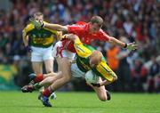 6 July 2008; Seamus Scanlon, Kerry, in action against Alan O'Connor, Cork. GAA Football Munster Senior Championship Final, Kerry v Cork, Pairc Ui Chaoimh, Cork. Picture credit: Stephen McCarthy / SPORTSFILE