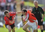 29 June 2008; Stephen McDonnell, Armagh, in action against Luke Howard, Down. GAA Football Ulster Senior Championship Semi-Final, Down v Armagh, St Tighearnach's Park, Clones, Co. Monaghan. Picture credit: David Maher / SPORTSFILE