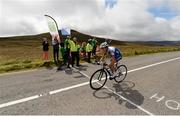 22 May 2015; Mark Dowling, DID Electrical, crossing the line to win the Altinure Category 2 King of the Mountain during Stage 6 of the 2015 An Post Rás. Ballina - Ballinamore. Photo by Sportsfile