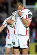 16 May 2015; Ruan Pienaar, Ulster, dejected after the final whistle. Guinness PRO12, Round 22, Glasgow Warriors v Ulster, Scotstoun Stadium, Glasgow, Scotland. Picture credit: Craig Williamson / SPORTSFILE