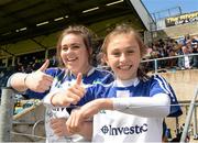 24 May 2015; Sarah and Grace Connelly, Monaghan supporters, from Carrick, Co Monaghan. Ulster GAA Football Senior Championship Quarter-Final, Cavan v Monaghan. Kingspan Breffni Park, Cavan. Picture credit: Oliver McVeigh / SPORTSFILE
