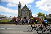 24 May 2015; The leading group, led by Luke Grivell-Mellor, JLT Condor, races through Curragha, Co. Meath, during Stage 8 of the 2015 An Post Rás. Drogheda - Skerries. Photo by Sportsfile
