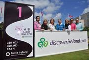 8 July 2008; Pictured ahead of this week's AIB Ladies Irish Open, supported by Fáilte Ireland, at Portmarnock Links are members of the Team Ireland Golf Trust, from left, Hazel Kavanagh, Claire Coughlan-Ryan, Marian Riordan, Rebecca Coakley, Suzanne O'Brien, amateur Aedin Murphy from Carlow Golf Club and Martina Gillen. The aspiring professionals are striving to represent Ireland on the European Team for the 2011 Solheim Cup at Killeen Castle, through the continued support from Fáilte Ireland and The Irish Sports Council. This year alone they have received in total over 60,000 Euro in funding from the Trust. Portmarnock Hotel and Golf Links, Portmarnock, Dublin. Picture credit: Brendan Moran / SPORTSFILE