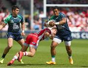 24 May 2015; Bundee Aki, Connacht, is tackled by Bill Meakes, Gloucester. Champions Cup Qualification Play-Off, Gloucester v Connacht. Kingsholm, Gloucester, England. Picture credit: Matt Impey / SPORTSFILE