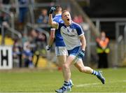 24 May 2015; Colin Walshe, Monaghan, turns to celebrate after scoring his side's last point. Ulster GAA Football Senior Championship Quarter-Final, Cavan v Monaghan. Kingspan Breffni Park, Cavan. Picture credit: Oliver McVeigh / SPORTSFILE