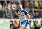 24 May 2015; Colin Walshe, Monaghan, turns to celebrate after scoring his sides last point. Ulster GAA Football Senior Championship Quarter-Final, Cavan v Monaghan. Kingspan Breffni Park, Cavan. Picture credit: Oliver McVeigh / SPORTSFILE